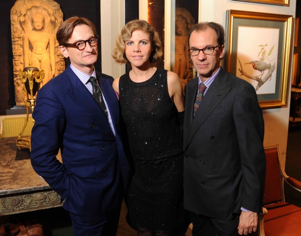Hamish Bowles with Laura Sartori Rimini and Roberto Peregalli Studio Peregalli book party