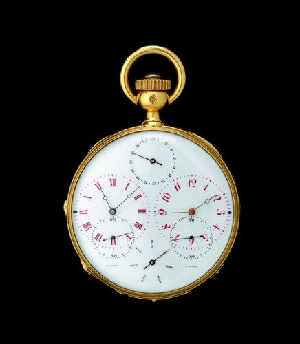Double time zone pocket watch, part of the Sandoz collection Mechanical Wonders at A La Vieille Russie