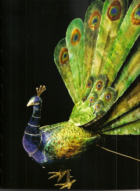 Maurice Sandoz Fabergé Imperial Peacock Sandoz collection at Mechanical Wonders at A La Vieille Russie