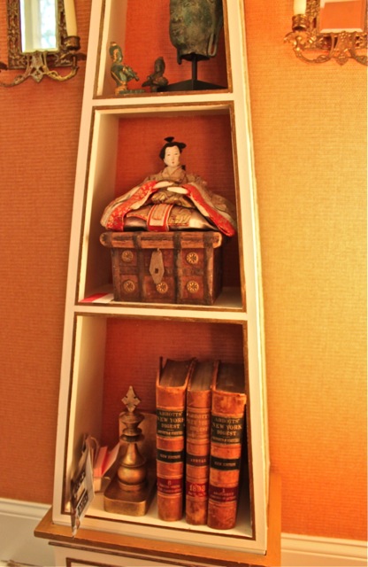 Interior designer Connie Cooper's bookcase for her Rooms with a View 2011 vignette