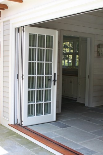 pool house doors open