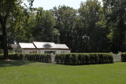 pool house from afar