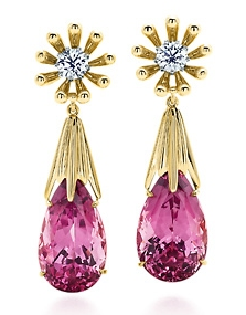 schlumberger Flower Top ear clips - tiffany