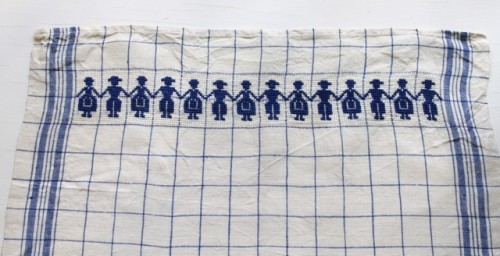 swiss dishtowel - people
