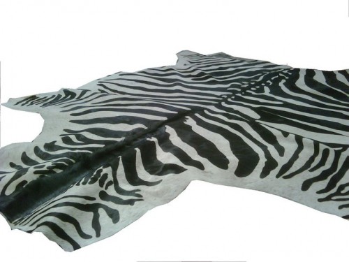pony skin zebra printed rug