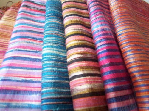 striped silk ikat shawls
