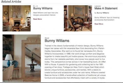 Bunny Williams on Gilt Home