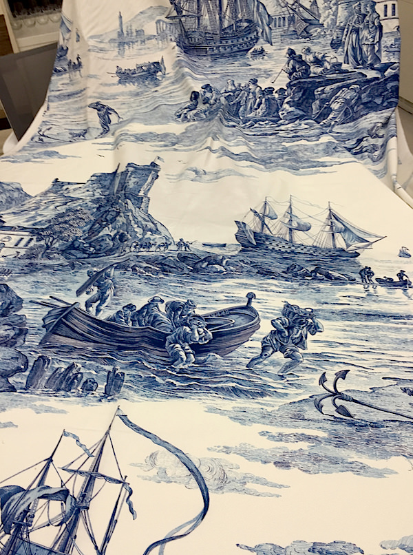 Schumacher Marine Toile in Indigo