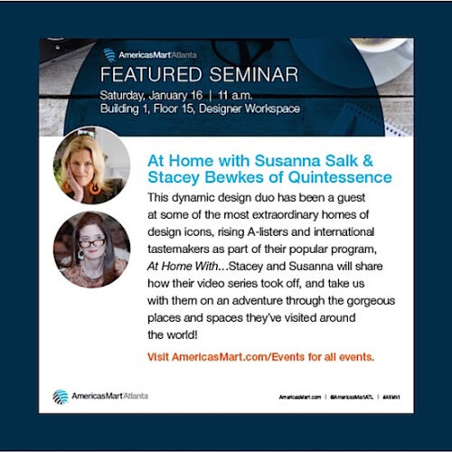 Susanna Salk and Stacey Bewkes at AMericasmart January Market