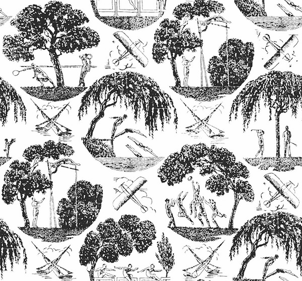 Black and white Train bleu Pierre Frey