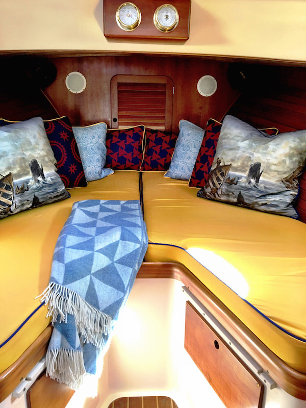 Barton & Gray yacht cabin with Audrey Sterk furnishings