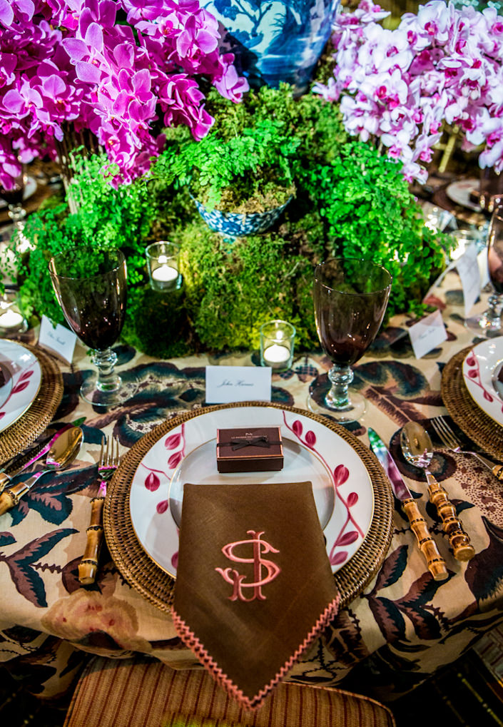 Shelley Johnstone Orchid Dinner 2017 table