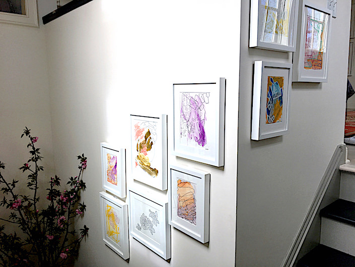 art up the stairs at the One Kings Lane Connecticut house