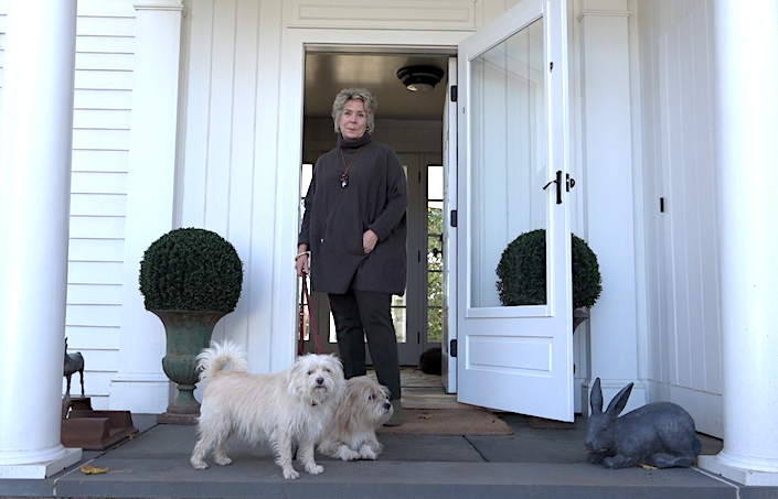 Bunny Williams and her shelter dogs