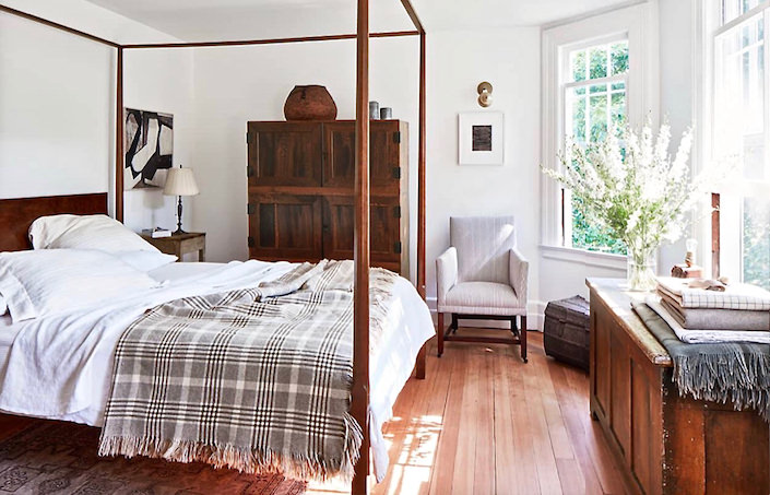 Andrew Fry and Michael DePerno master bedroom, photo by Laura Resen for Veranda