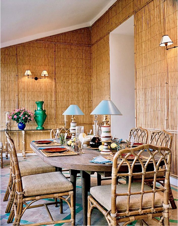 Pierre Berge and Yves Saint Laurent Villa Mabrouka, photo Francois Halard for T Magazine