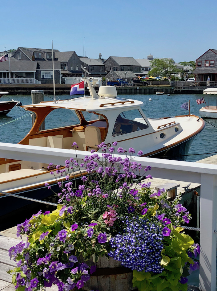 Hinckley Picnic boat on Nantucket