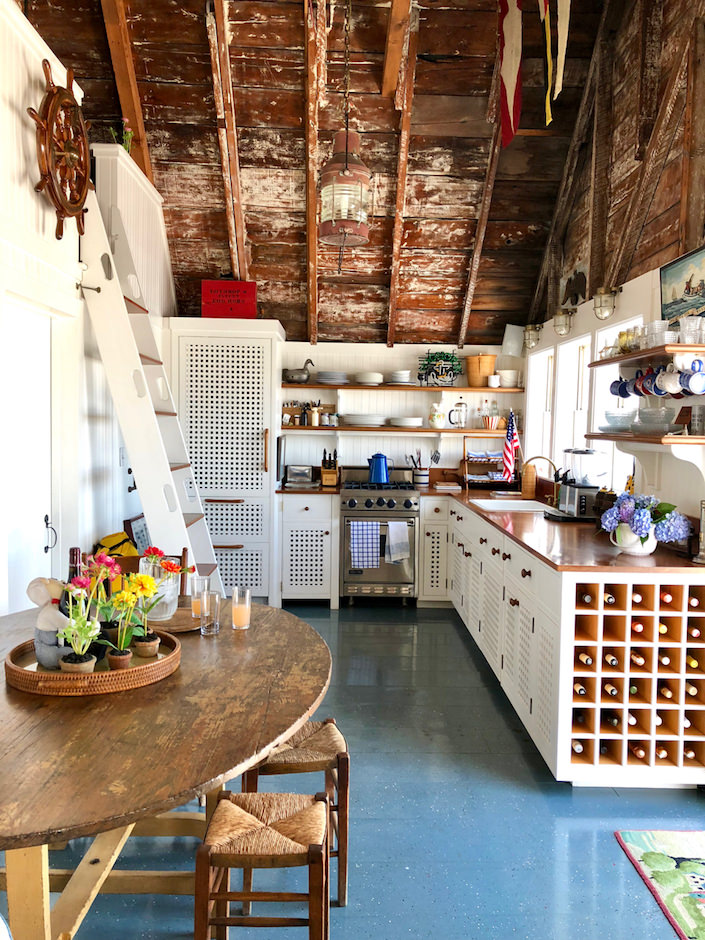Nantucket boathouse kitchen