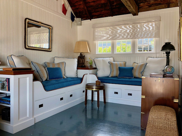 Nantucket boathouse seating
