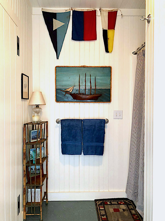 Nantucket boathouse signal flags