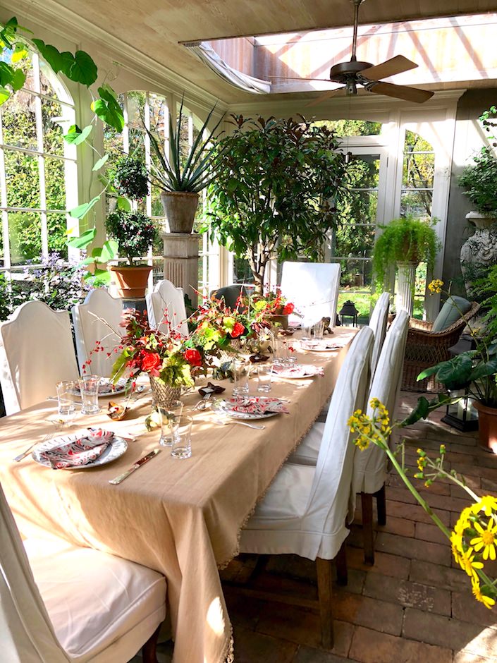 Setting the table with Bunny Williams in Connecticut