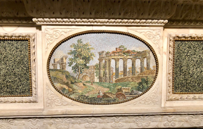 Alessandra Di Castro mantel micro mosaic at TEFAF NY