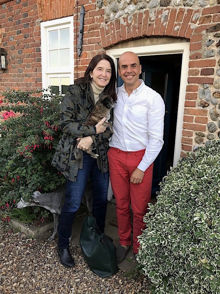 Stacey Bewkes of Quintessence and designer Carlos Garcia