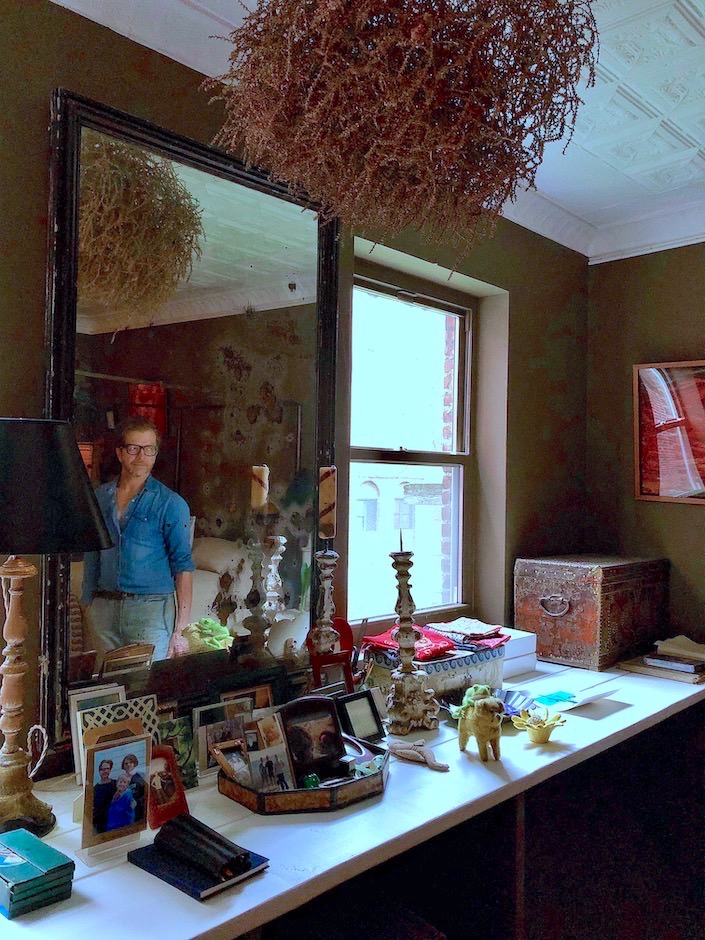 John Derian in his East Village bedroom