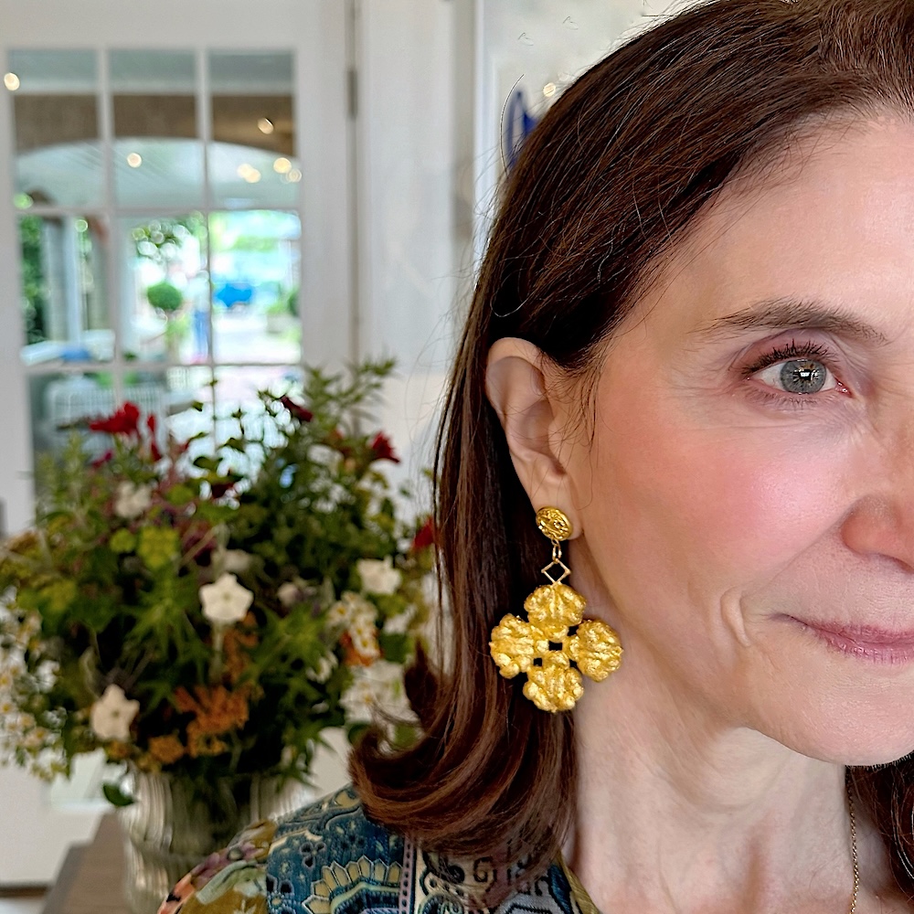 Big Borghese Four Petal Earrings