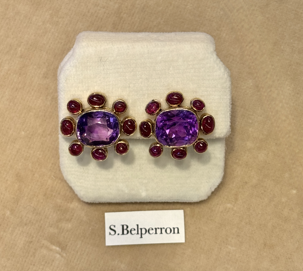 Suzanne Belperron earrings at Veronique Bamps at The Winter Show 2025 via Quintessence