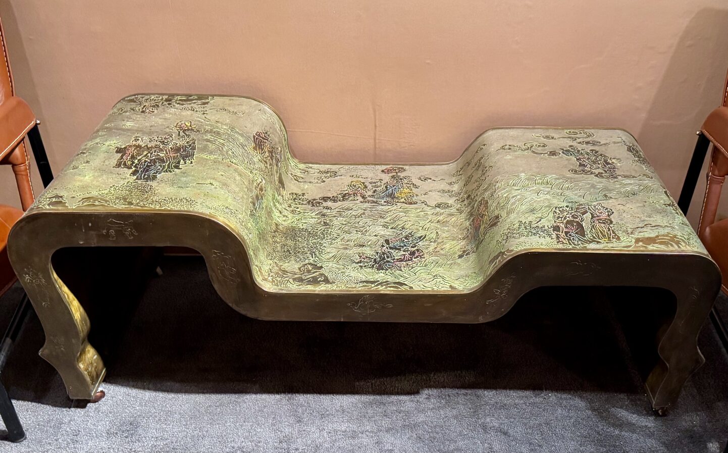 LaVerne Chi-Liang coffee table at Milord Antiques at The Winter Show 2025 via Quintessence