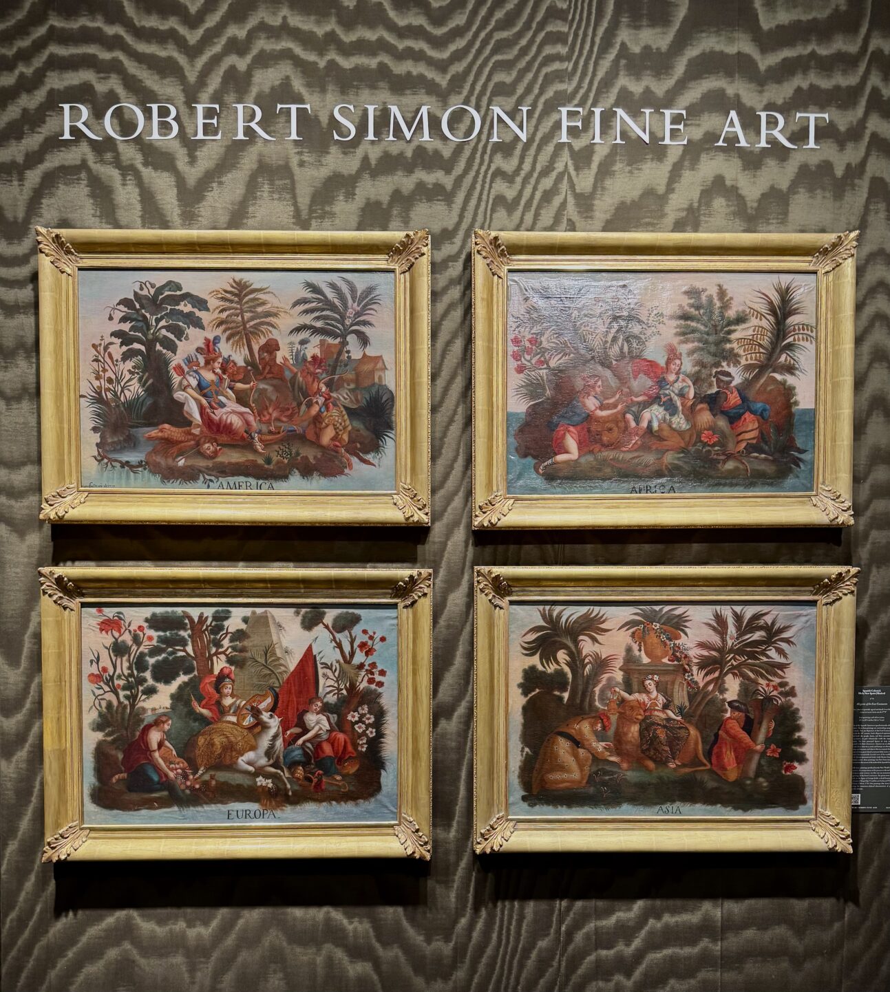 Allegories of the Four Continents at Robert Simon Fine Art at the Winter Show via Quintessence