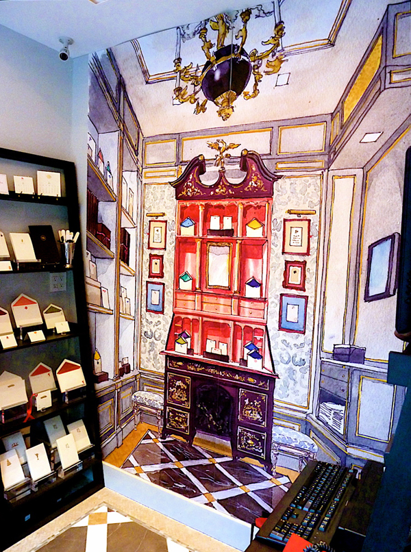 Mrs. John Strong Madison Avenue store Mural at Mrs. John Strong