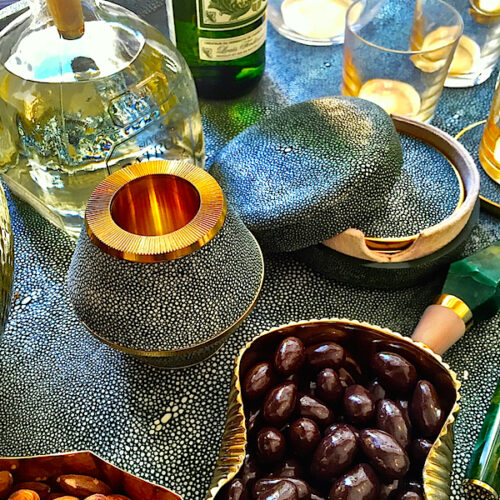 AERIN fall 2015 shagreen coasters