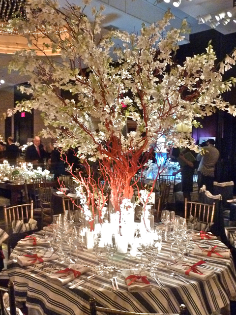 Allessandra Branca table at the Orchid dinner New York Botanical Garden