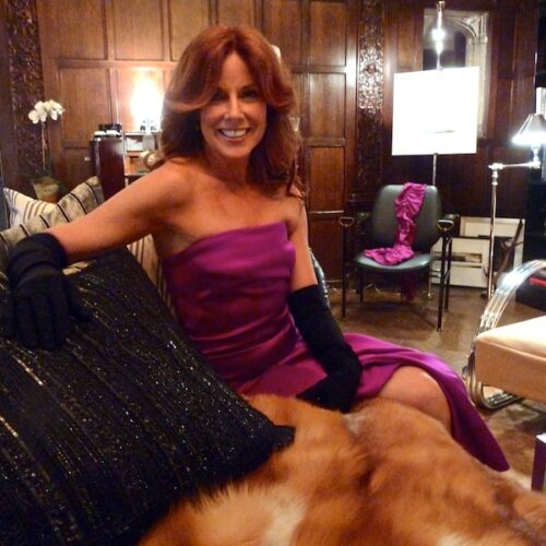 Designer Ally Coulter in Holiday House room