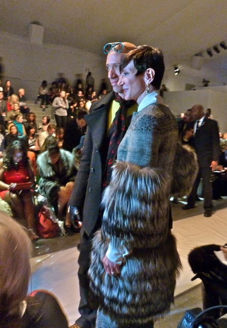 Amy Fine Collins at Dennis Basso fall 2012 show