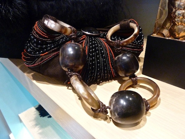 Anna Trzebinski horn and beaded bag African chic