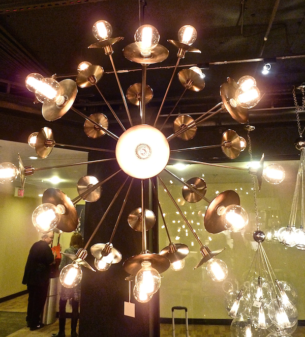 Arteriors Keegan chandelier gold at high point