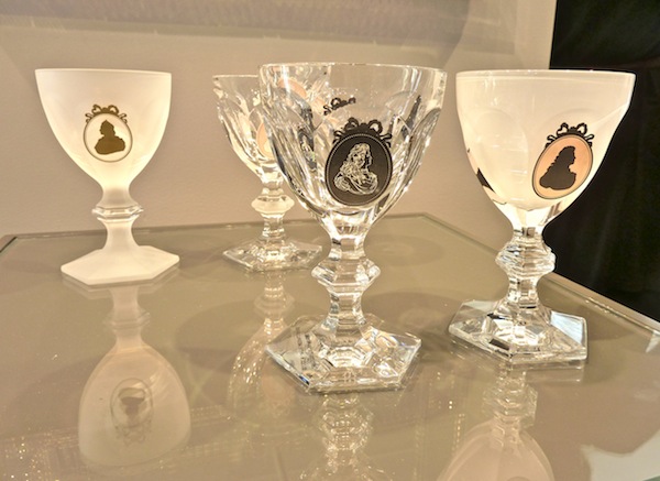 Baccarat Palais Royal set Decorative pieces at the Baccarat showroom in the D&D building