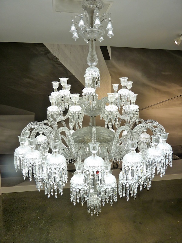 Baccarat Solstice Comete chandelier Baccarat chandelier in new Baccarat showroom