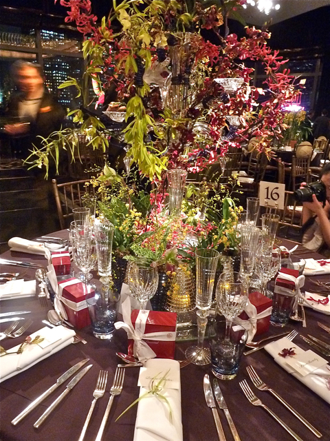 Baccarat by Rafael de Cardenas: Architecture at Large table at the Orchid Dinner New York Botanical Garden