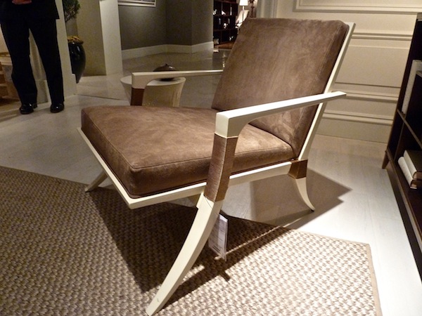 Baker Thomas Pheasant Athens Lounge Chair Luxe Ivory lacquer and brass Thomas Pheasant Athens Chair for Baker