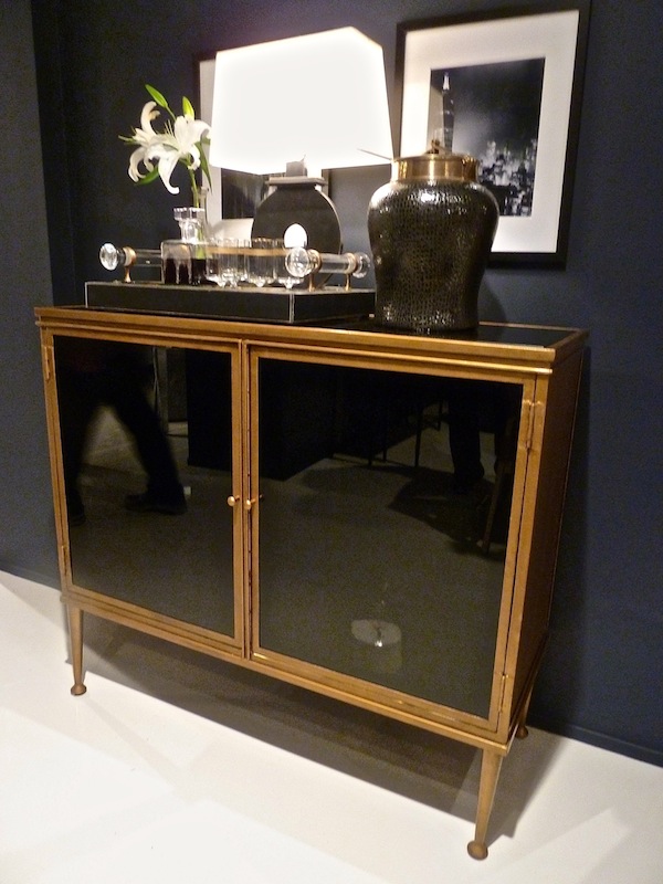 Black and brass chest Bernhardt Celia Chest