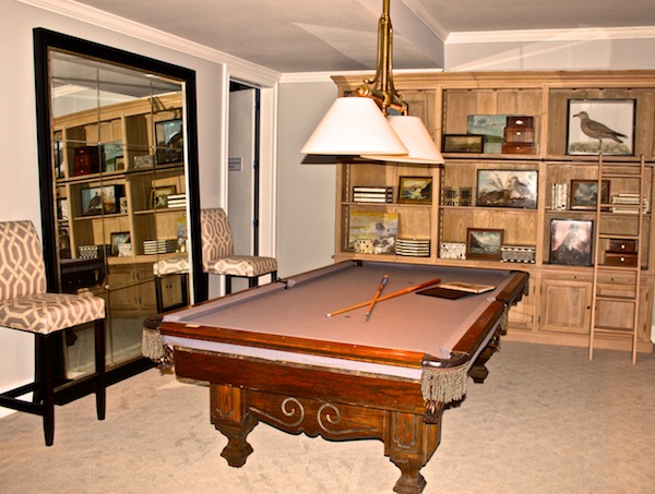 Billiard area in Libby Langdon Hampton showhouse room 2012 Hampton Designer Showhouse