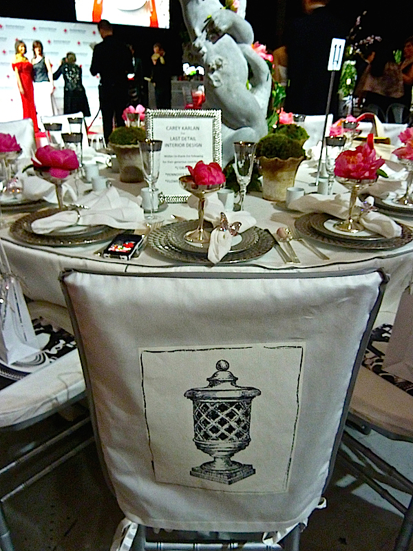 Carey Karlan table at the Red Cross Red & White ball 2014