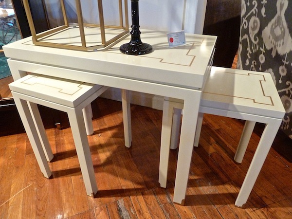 Century Monarch Barlow Nesting tables Ivory and gold Century Monarch Barlow Nesting tables