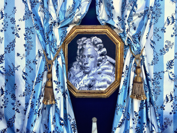 Charles de Beistegui in Tim Corrigan's Legends window