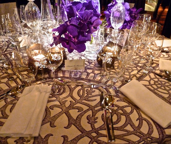 Charlotte Barnes Orchid Dinner table detail Botanical Garden