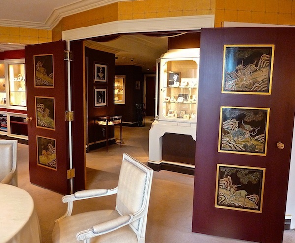 Chinese paneled doors at NYC boutique Verdura